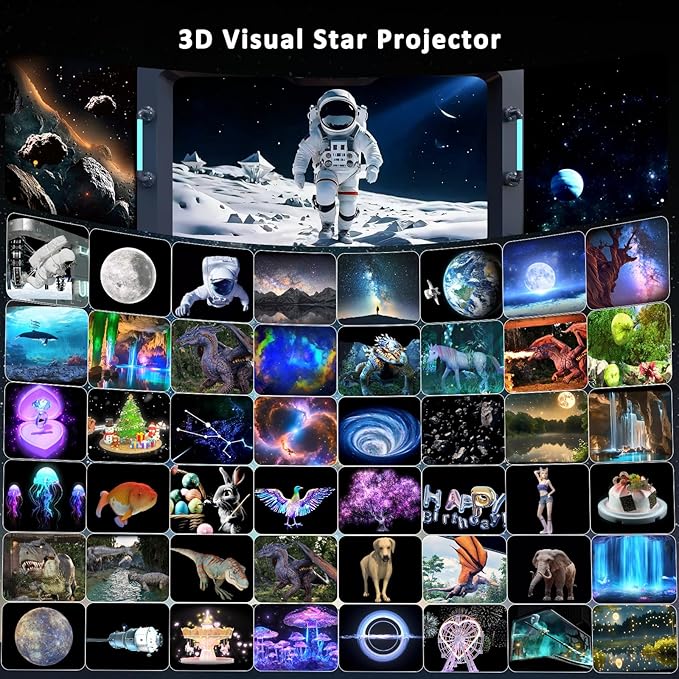 3D Theme Projector, HD Naked-Eye 3D Starry Sky Projector, Theme Dynamic Night - Image 2