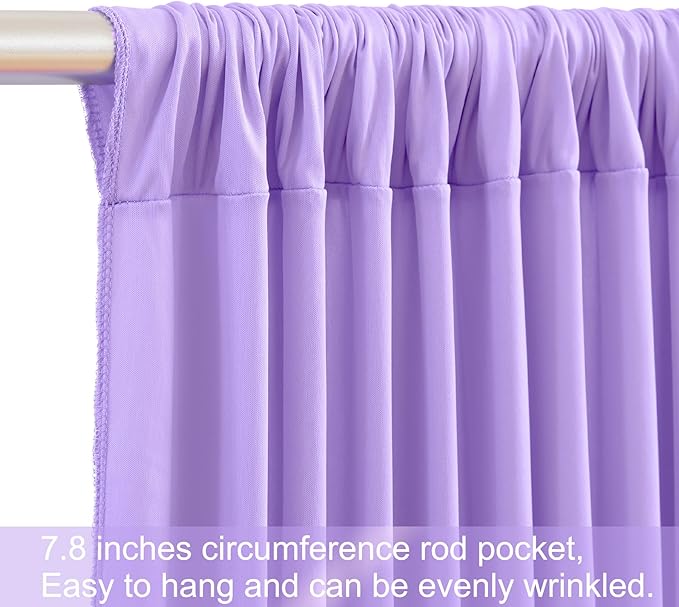 20ft x 12ft Lavender Backdrop Curtains Wrinkle Free Backdrop Curtain - Image 7