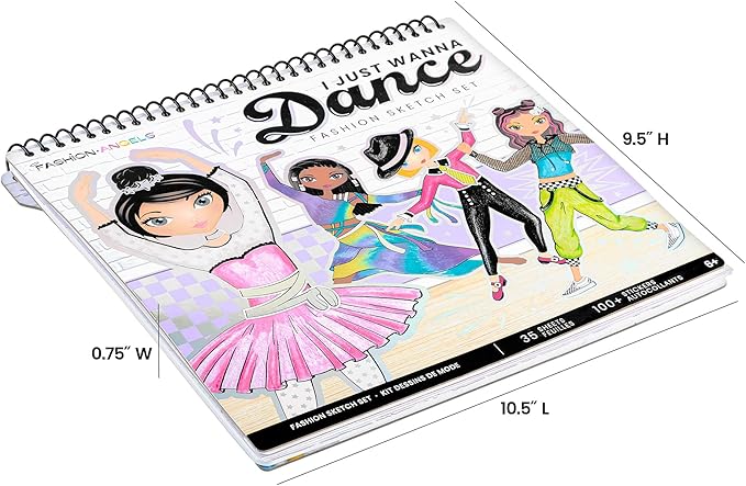 Fashion Angels I Just Wanna Dance Fashion Sketch Set, Create Dance-Themed - Image 5