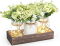Mkono Mason Jar Lights Centerpiece Table Decorations by Mkono