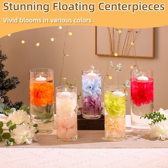 24 Pcs Floating Candles for Centerpieces and Floating Flowers Artificial - Image 5