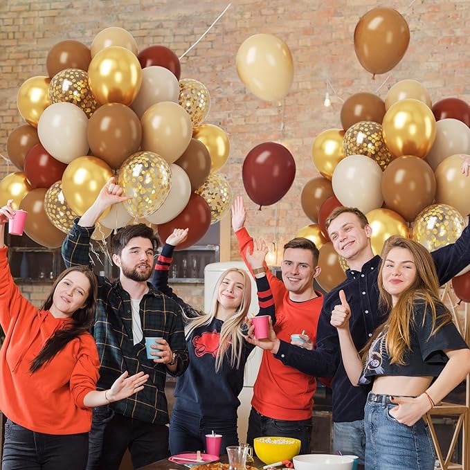 Paready Brown and Gold Balloon Set - Image 8