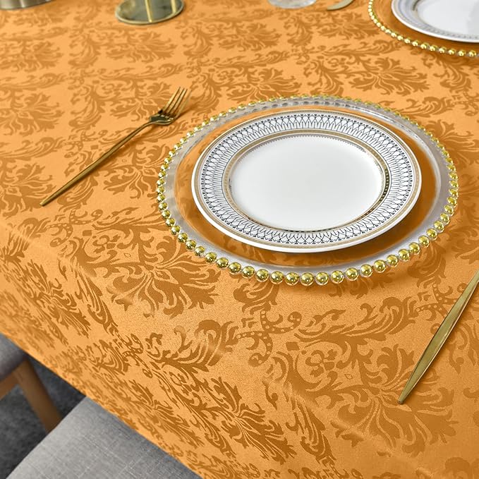 SASTYBALE Square Jacquard Tablecloth Washable Spill Proof Wrinkle Resistant - Image 8