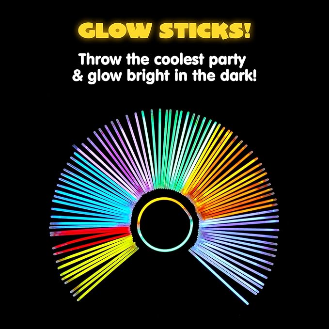 JOYIN 144 Pcs 8" Glowsticks, Halloween Supplies Pack, Bracelets Necklaces - Image 2