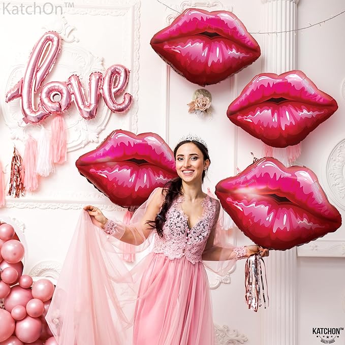 KatchOn, Huge Red Lip Foil Balloon - Image 6
