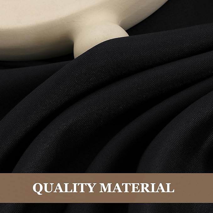 Fitable 6 Pack Black Round Table Clothes - Image 3