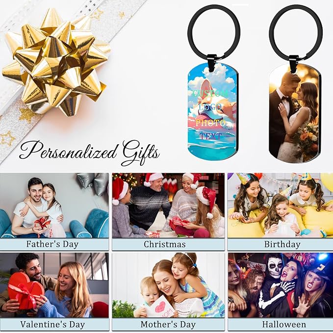 Custom Keychain with Picture, Personalized Keychain with Engraving Photo/Text - Image 6