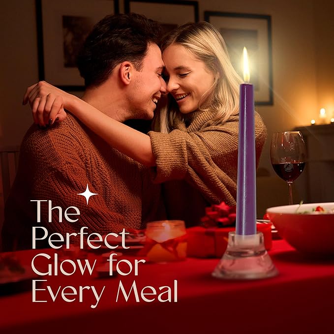 Leor & Lair Purple Taper Candles - Image 4