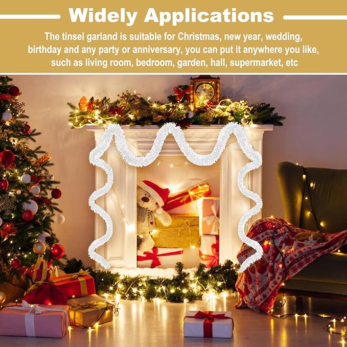 Macaron 25ft Metallic Twist Tinsel Garland - Image 4