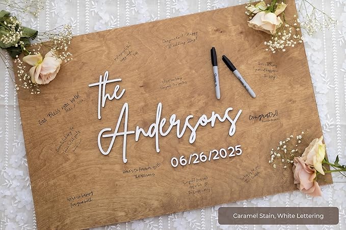 Personalized Last Name Guest Book, Unique Guest Book Sign, Custom Alternative - Image 2