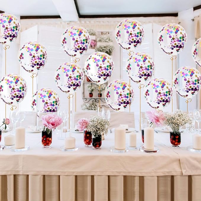 Confetti Balloons 40pack, 12inch Transparent Party Balloons - Image 5