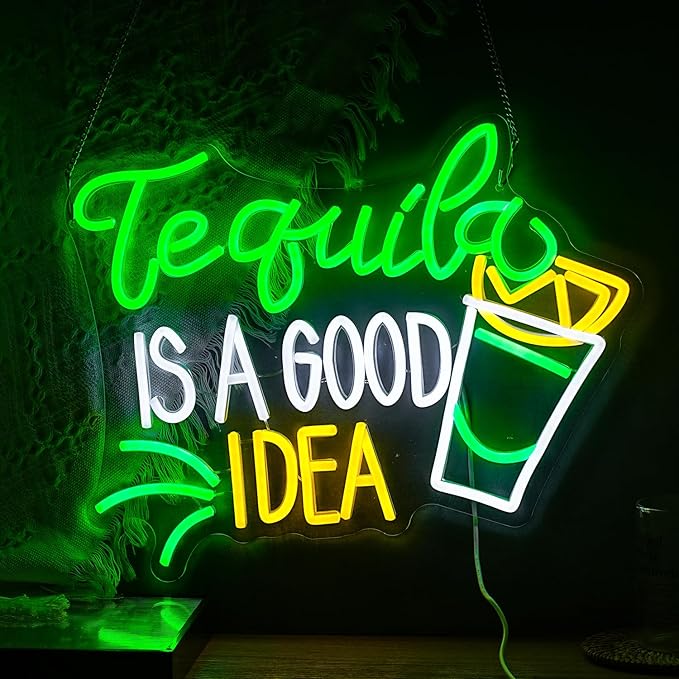Tequila Is A good Idea Neon Sign LED Tequila Light Up Sign - Image 3
