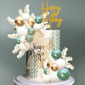 Gyufise 57Pcs Balls Cake Topper Boho Grass Cake topper Pearl Balls Acrylic by Gyufise