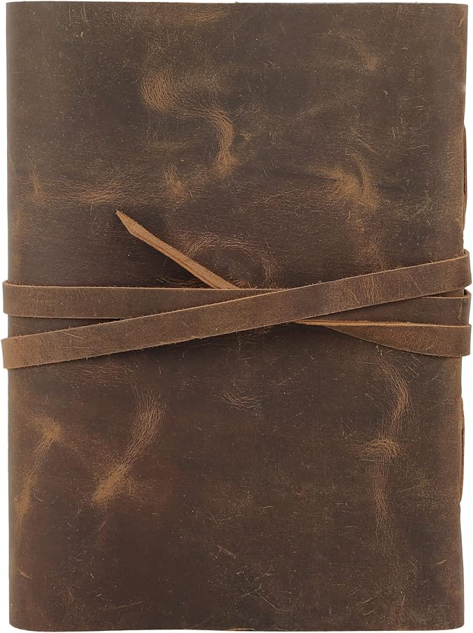 Handmade Leather Journal | Writing Notebook Diary | Bound Daily Notepad - Image 6