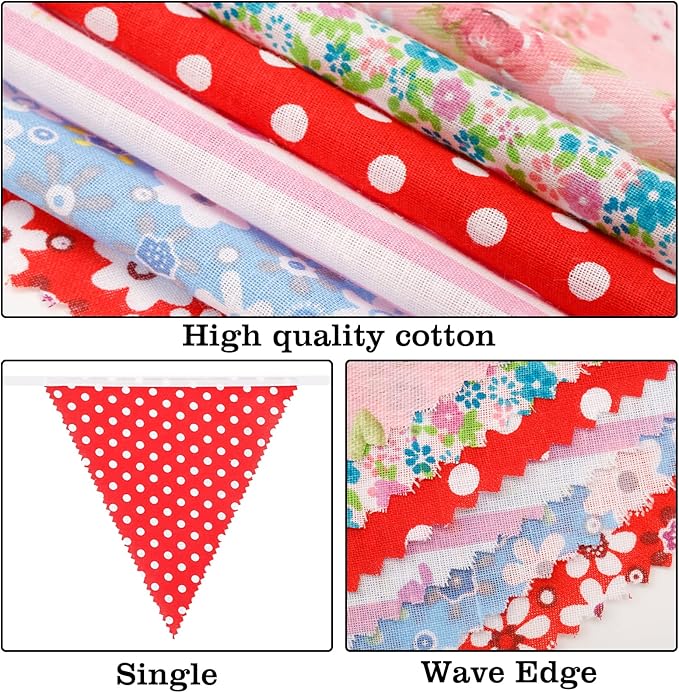 jijAcraft 39Ft Triangle Bunting Banner, Baby Shower, Outdoor and Home Decoration - Image 3