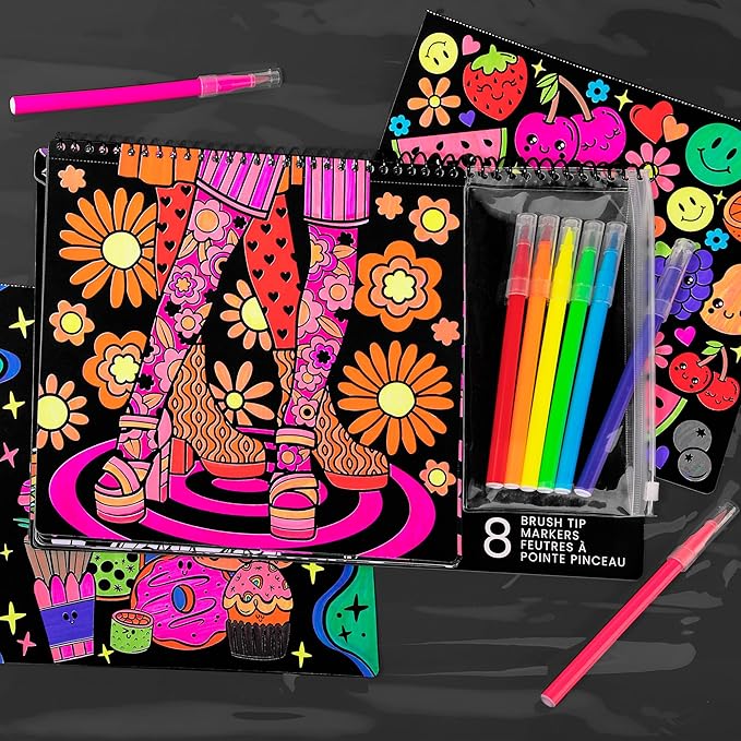 Fashion Angels Color Pop Poster Set, Includes 18 Posters & 8 Brush Tip Markers - Image 4