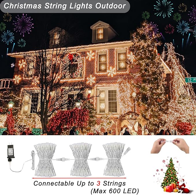 Color Changing Christmas Lights, 200 LED 35 Colors String Lights Indoor Outdoor - Image 5