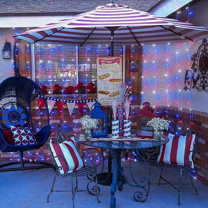 JMEXSUSS 300LED Red White and Blue Lights - Image 7