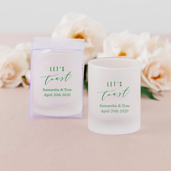 WEDDINGSTAR Personalized 3oz Frosted Shot Glass Customizable Full Color Print - Image 4