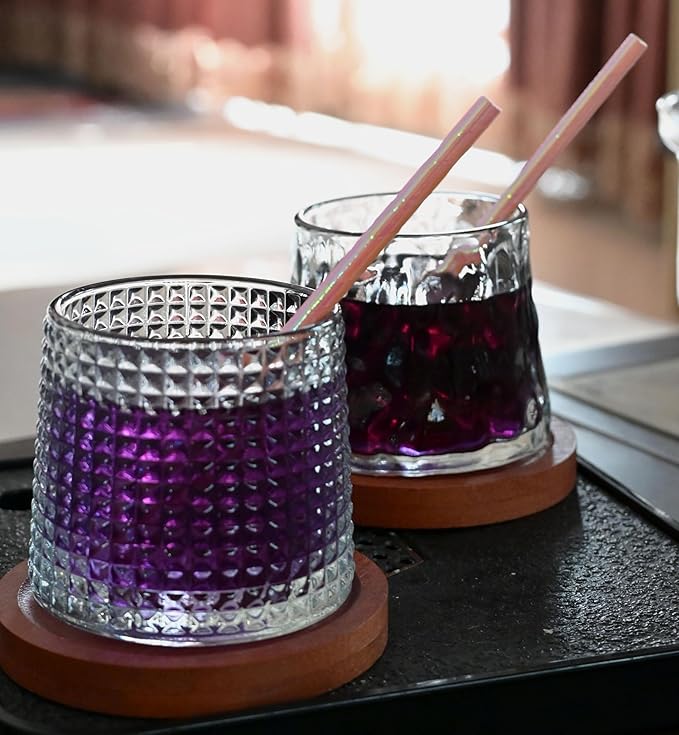 Short Paper Cocktail Straws Disposable, Iridescent Pink - Image 4