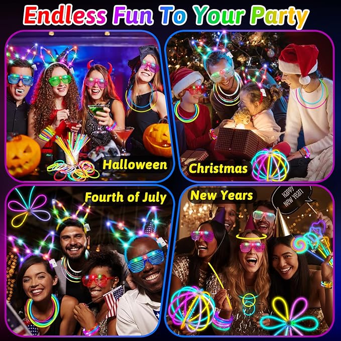 156PCS Glow in The Dark Party Supplies - Image 2