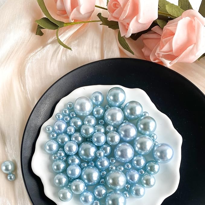 120 PCS 8/14/20mm No Hole Polish Pearl Beads - Image 5