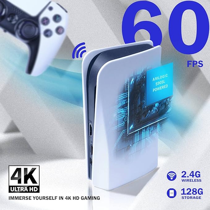 Wireless Emulator Retro Game Console, 40000+ Video Games 128GB Built in - Image 6
