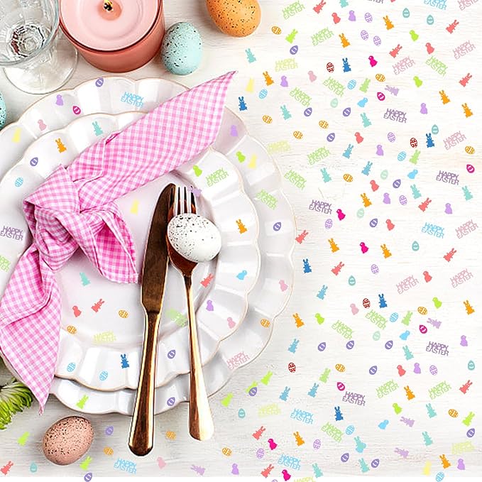 2000Pcs Easter Table Confetti, Bunny Rabbit Egg Chicken Shape Glitter Metallic - Image 5