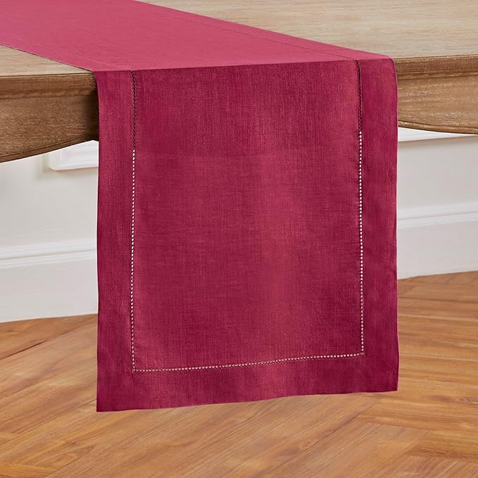 Solino Home Linen Beet Table Runner 132 Inches Long - Image 2