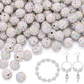 200pcs 10mm Crystal AB Rhinestone Beads by TINKRSTUFF