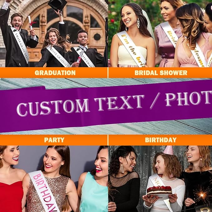 Custom Sash, Personalized Birthday Sash - Image 6