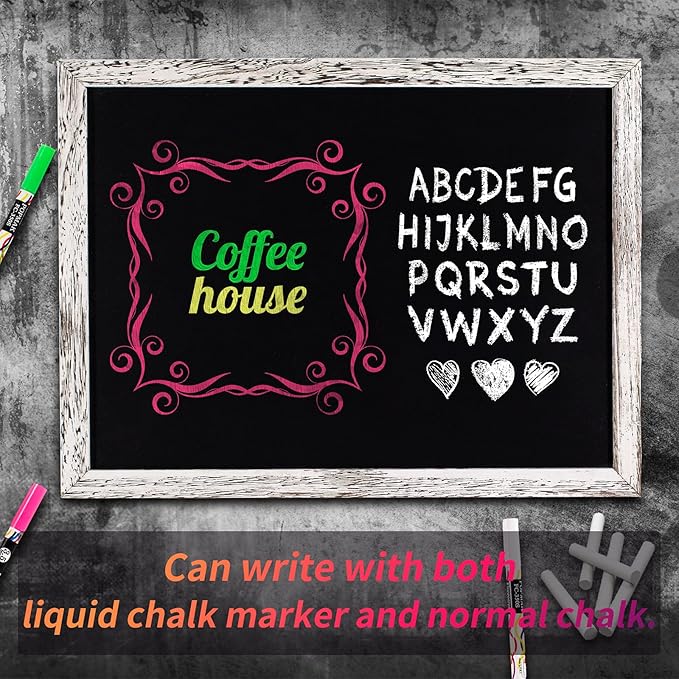 Chalkboard 12x16 inches, 3 Pack Non-Magnetic Blackboard, Rustic White Wooden - Image 2