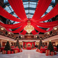 PartyVillage 2 Panels 5ftx30ft Red Ceiling Drapes by PartyVillage
