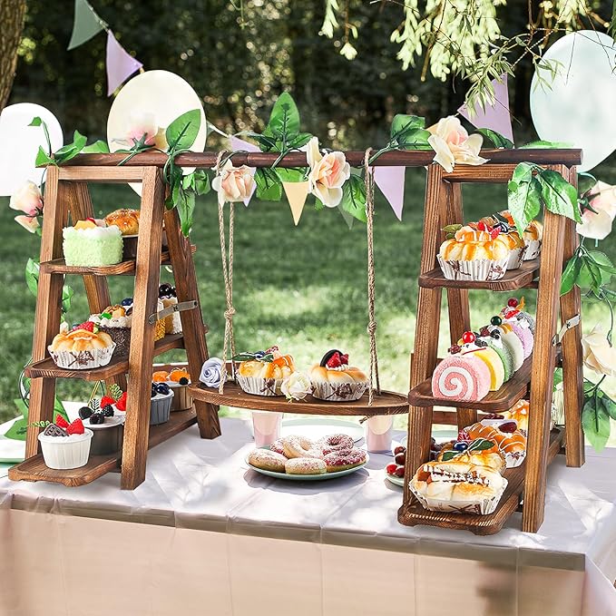 Wooden 3 Tier Cupcake Stand - Image 8