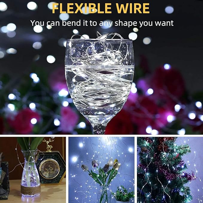 LAMPHOME 6 Pack Fairy Lights Battery Operated String Lights 6.6ft 20 Led Mason - Image 3