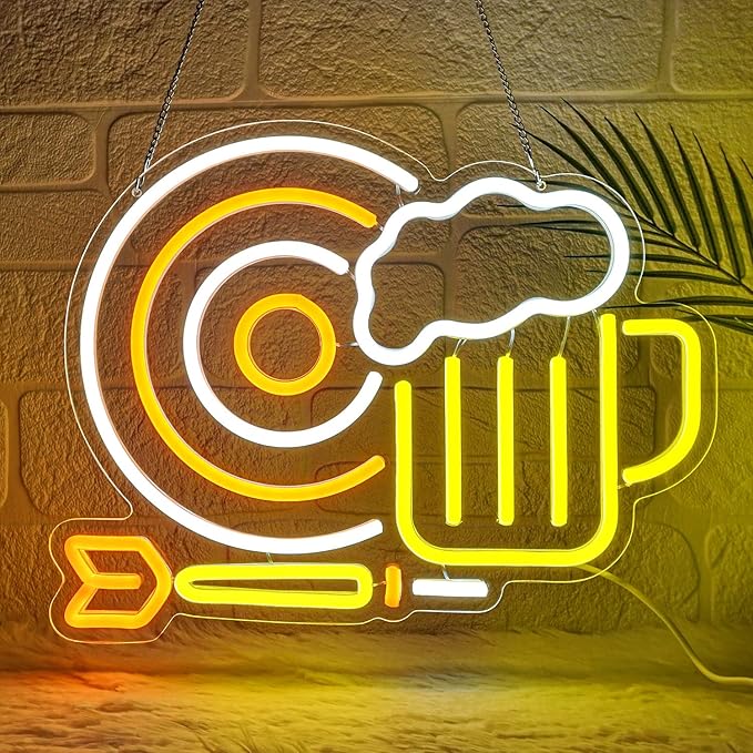 Beer Darts Neon Sign, Neon Signs by YourVibeYourNeon