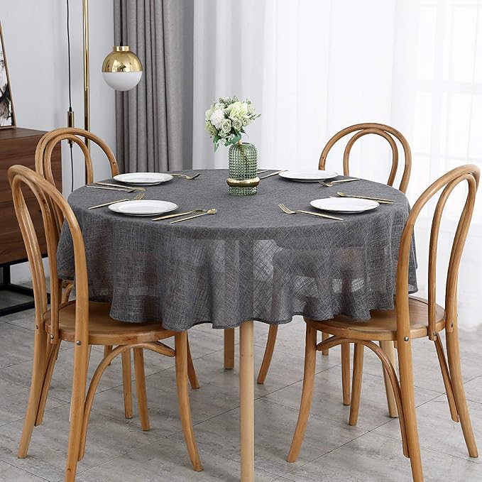 maxmill Flaxy Faux Linen Tablecloth by maxmill