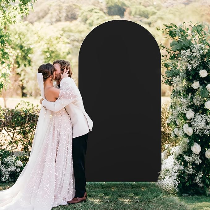 Arch Backdrop Stand Cover 6Ft Black Thick Spandex Fabric Arch Backdrop Cover - Image 3