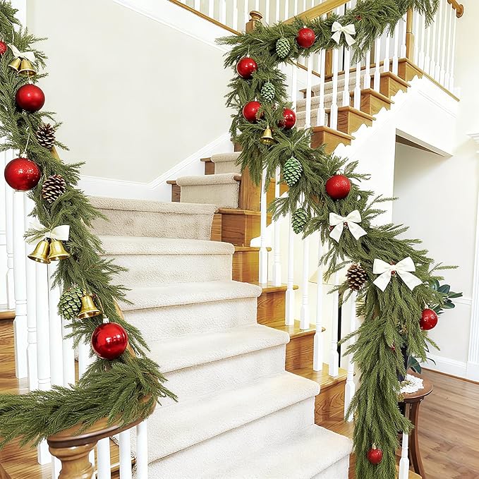 12ft Christmas Norfolk Pine Garland by Apipi