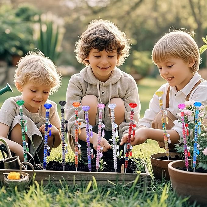 DIY Fairy Wand Garden Stakes Kit, Crystal Beaded Decorative Wands Set, Outdoor - Image 5