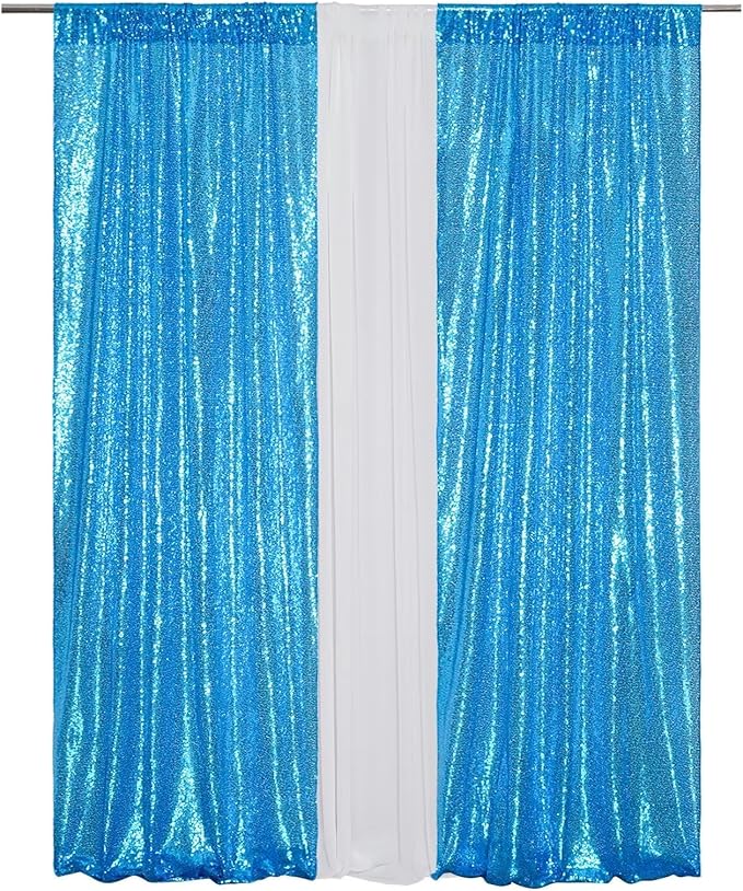 Eternal Beauty 2 PCS Sequin Backdrop Curtain, Sequin Wedding Backdrop - Image 2