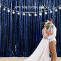 ShiDianYi Navy Blue Sequined 8FTx10FT Wedding & Party Backdrop by ShiDianYi