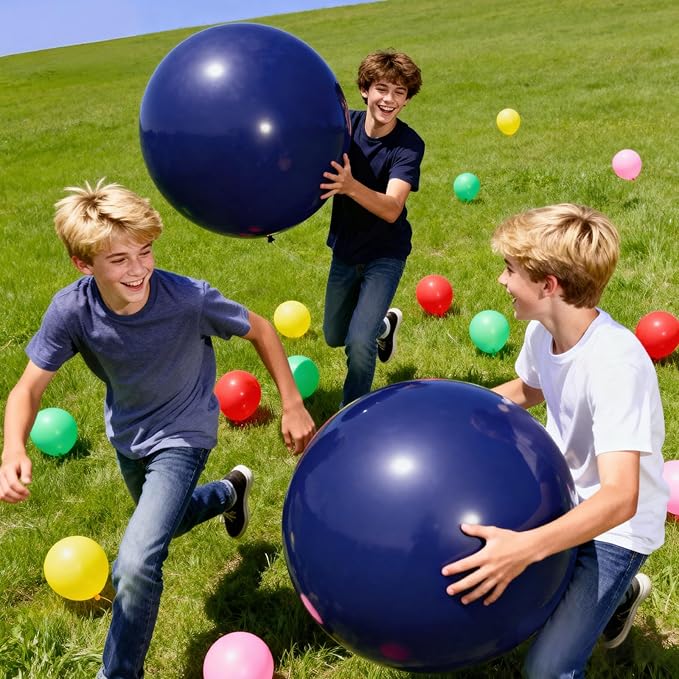 KAWKALSH Dark Blue Balloons 9pcs 36 Inch Extra Large Big Jumbo Giant Matte Navy - Image 6