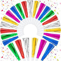 36 Pcs Noise Makers Birthday Blowers Glitter Metallic Fringed Party Blow Horns by Unknown