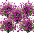 10 Bundles Artificial Flowers Outdoor UV Resistant Fake Plants Indoor Outside by Grunyia