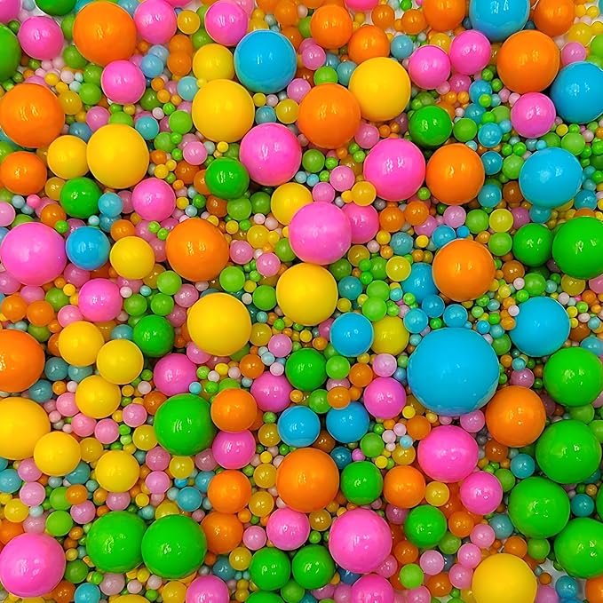 Edible Pearl Sugar Sprinkles Rainbow Candy Mixing Size Baking Edible Cake by Senchanting