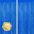 BEISHIDA 2Pcs Dark Blue Door Streamer Fluorescent Blue Backdrop Blue Foil by Beishida
