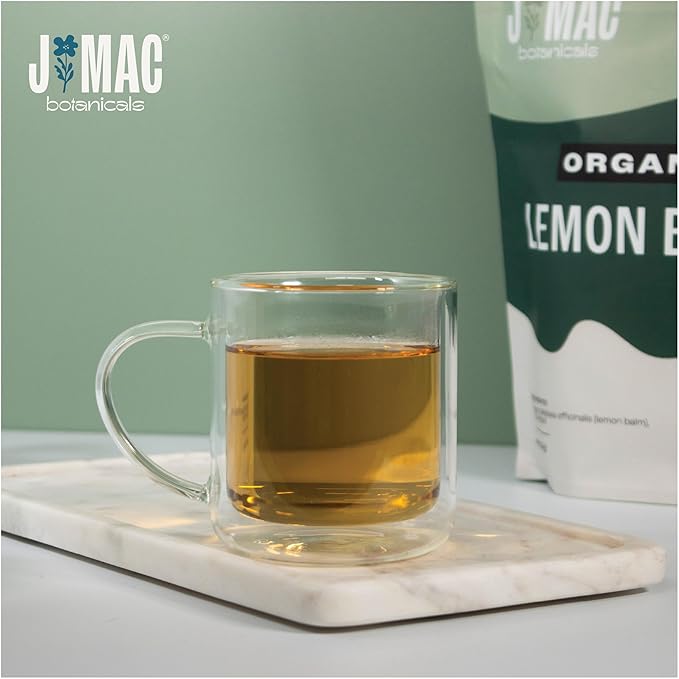 J Mac Botanicals Organic Lemon Balm, Loose Leaf Tea, Dried Lemon Balm Tea - Image 3