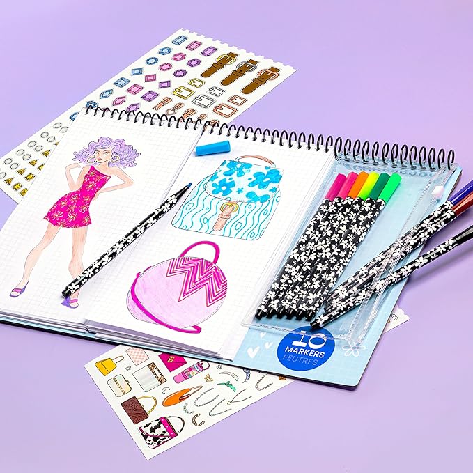 Fashion Angels Fashion & Accessory Design Sketch Set, Includes Sketch Pad - Image 6