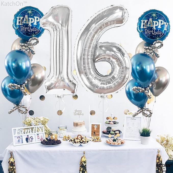KatchOn, 40 Inch | Happy 16th Birthday Balloons, Sweet 16 Party Decorations - Image 3